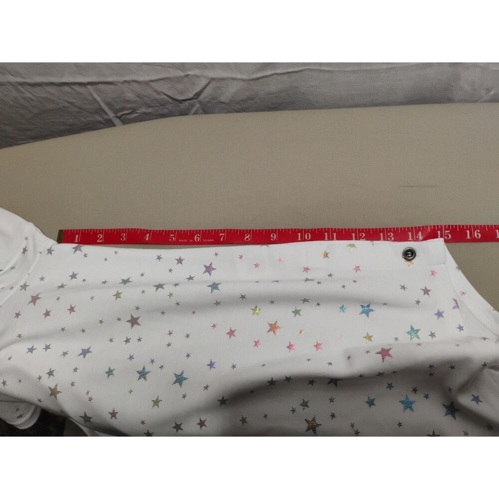Jane + Delancey Womens Shirt Vneck Short Sleeve Colorful Stars Size 3x - Picture 8 of 10